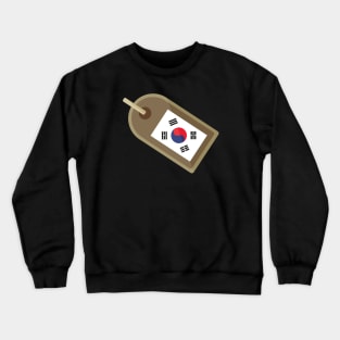 South Korea - Korean Flag (Tag) Crewneck Sweatshirt